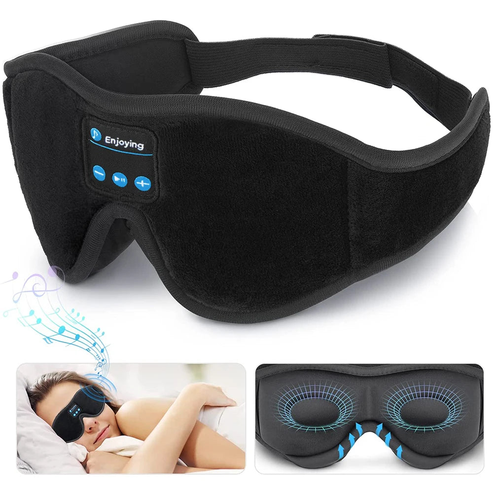 Bluetooth Sleep Headphones Mask – 3D Eye Mask with HD Speakers