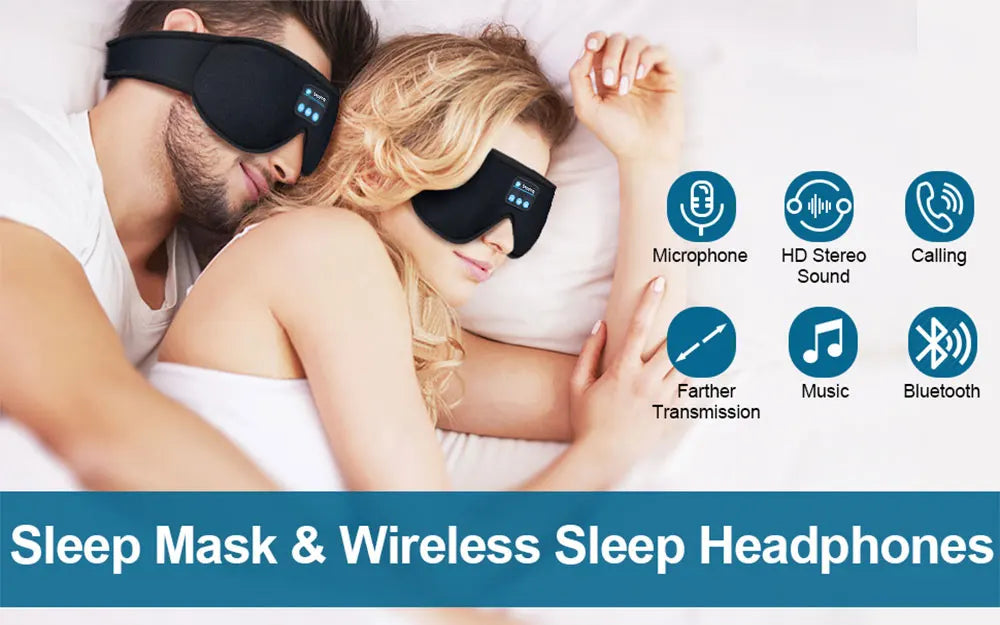 Bluetooth Sleep Headphones Mask – 3D Eye Mask with HD Speakers