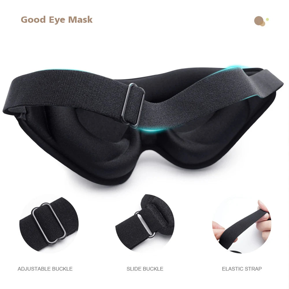 3D Memory Foam Sleep Mask – Light-Blocking Eye Cover