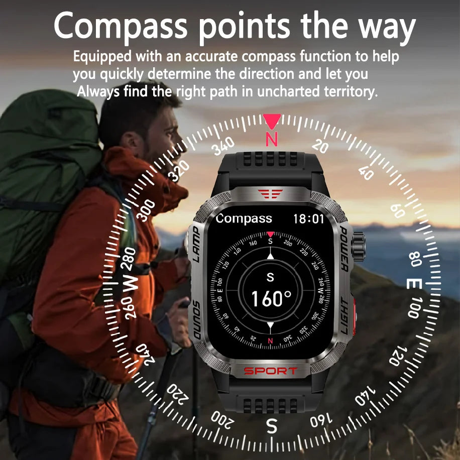 Military GPS Smart Watch – Outdoor Sports Tracker