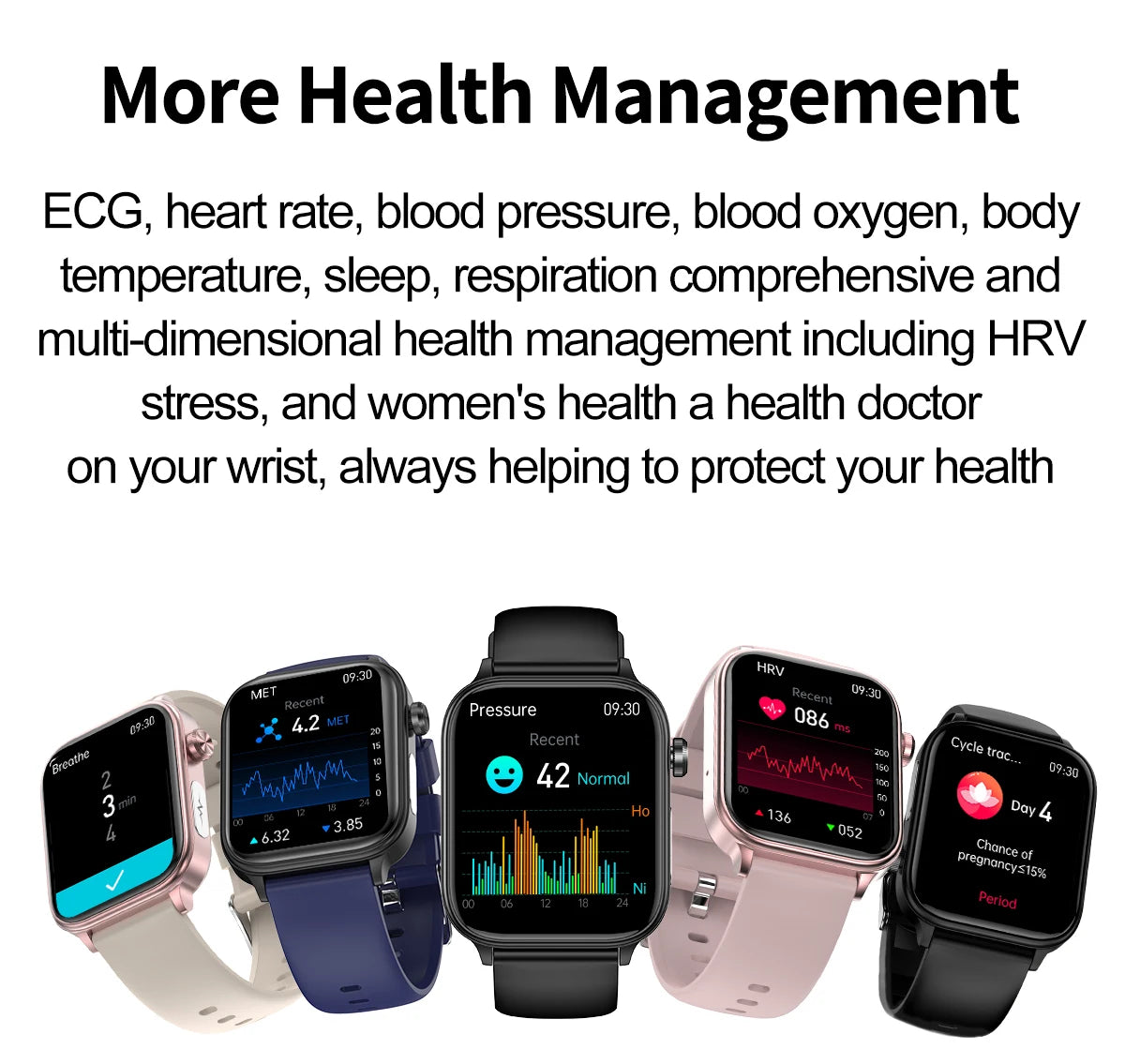 LIGE 2025 Smart Watch – ECG+PPG AI Health Diagnose Tracker for Men & Women