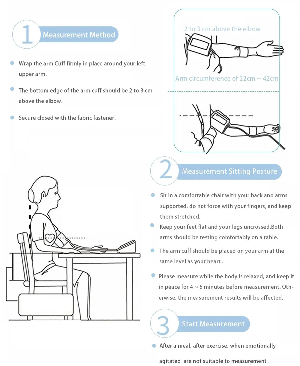 AICARE Automatic Upper Arm Blood Pressure Monitor