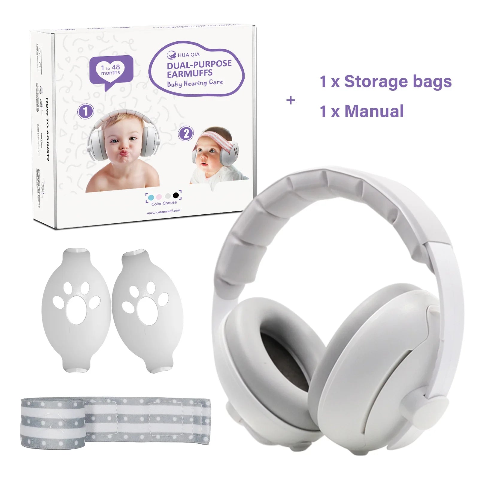 2-in-1 Baby Noise-Reduction Earmuffs
