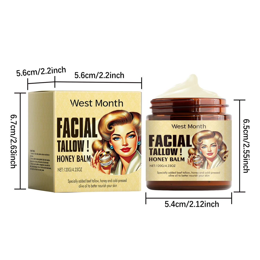 Beef Tallow Moisturizing Face Cream