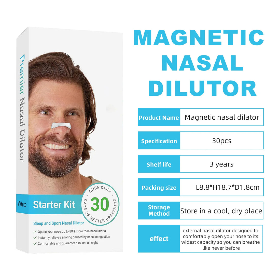 30-Day Nasal Breathing Dilator Kit – Anti-Snoring