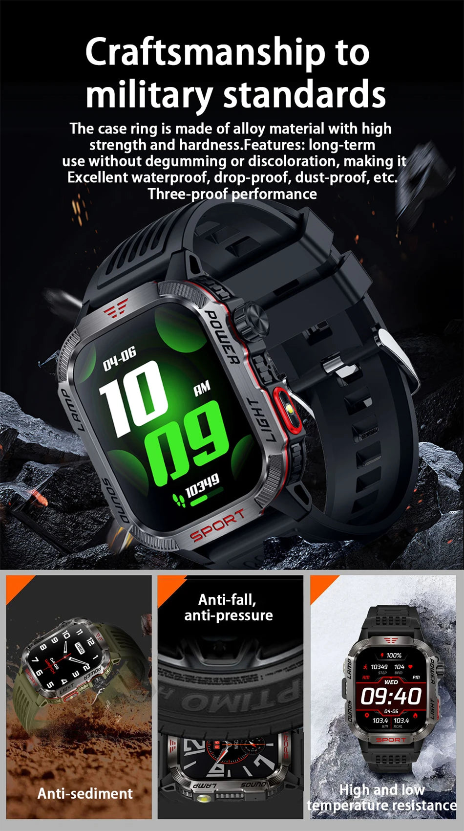Military GPS Smart Watch – Outdoor Sports Tracker
