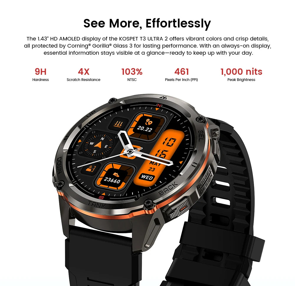 KOSPET TANK T3 Ultra 2 GPS Smart Watch