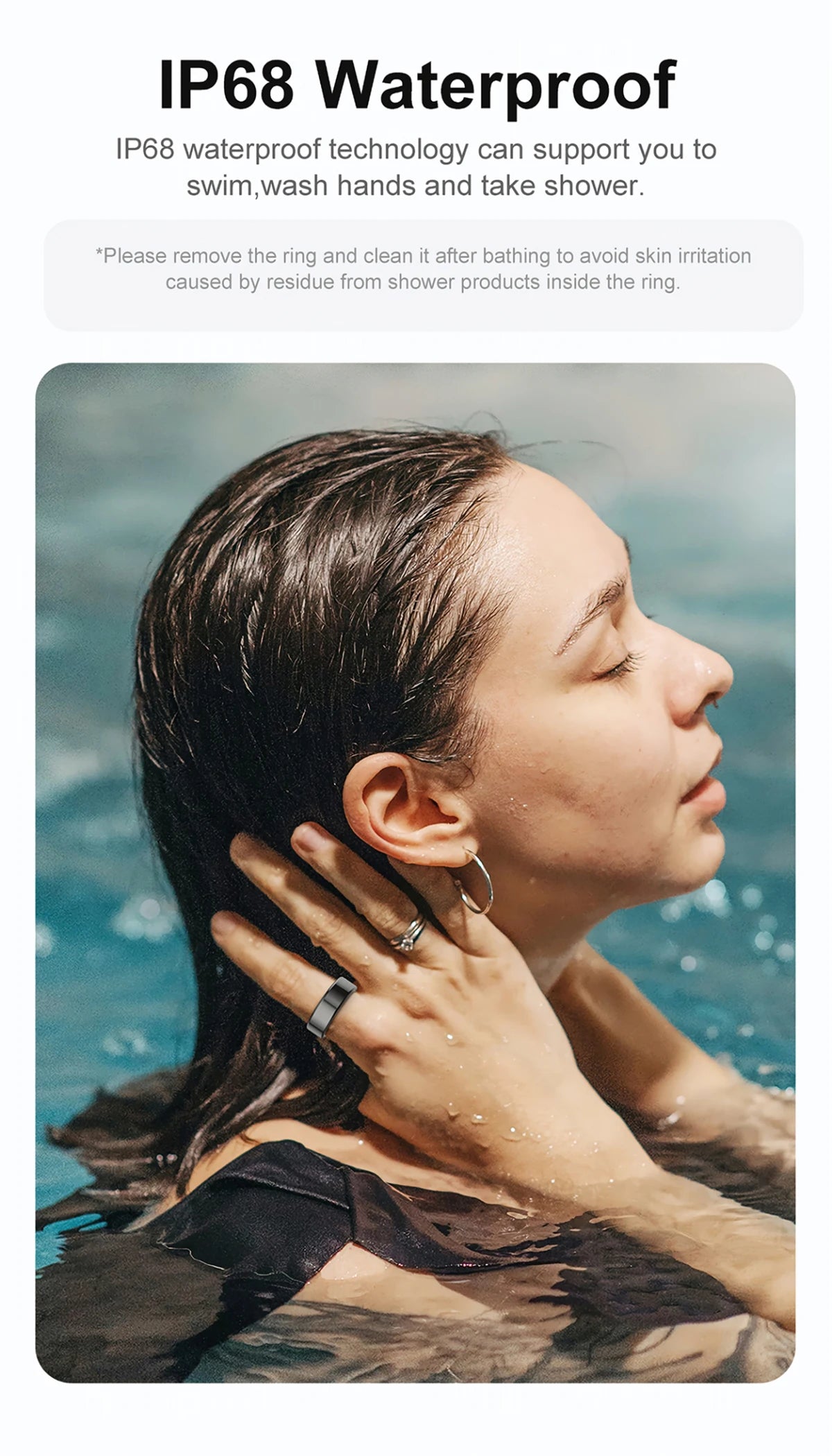 AMZMAX R02 Smart Ring – Fitness Tracker, Multi-Sport Modes, Waterproof