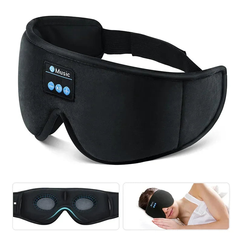 Bluetooth Sleep Headphones Eye Mask – 3D HD Speakers