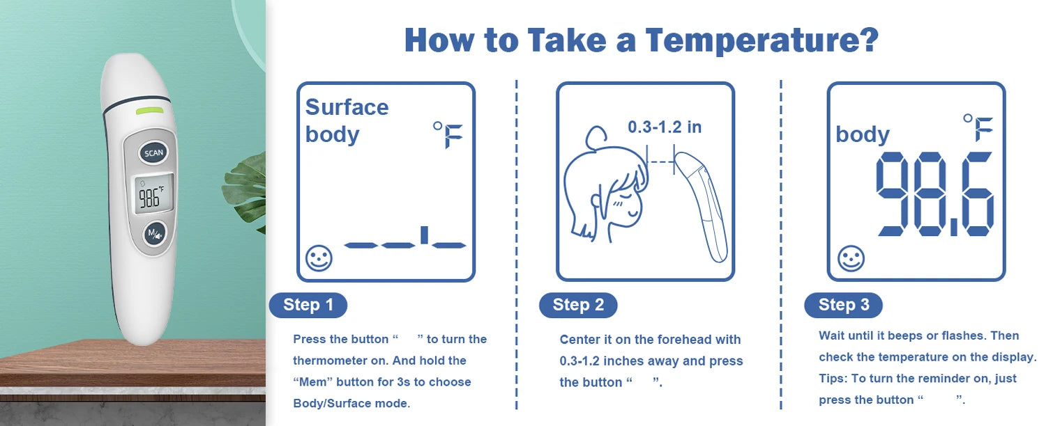 Kingclinic Digital Ear & Forehead Thermometer