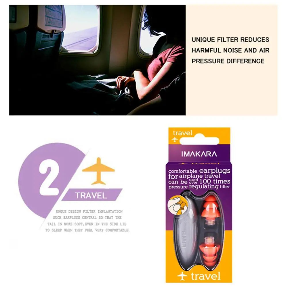 Silicone Noise Reduction Earplugs – Sleep & Soundproof Protection