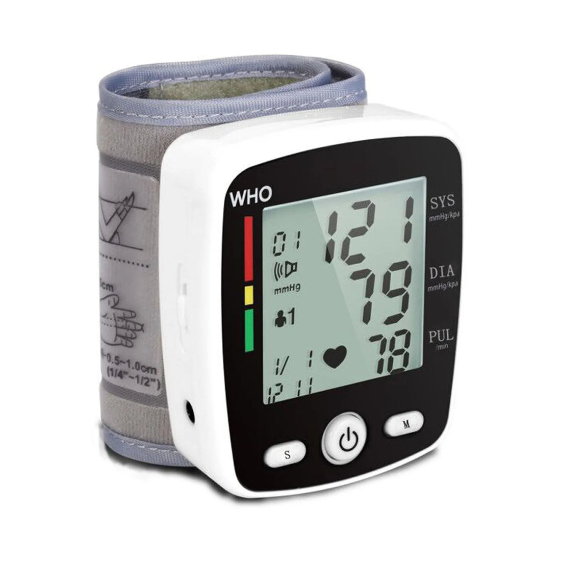 Rechargeable Digital Wrist Blood Pressure Monitor – LCD Display & Memory