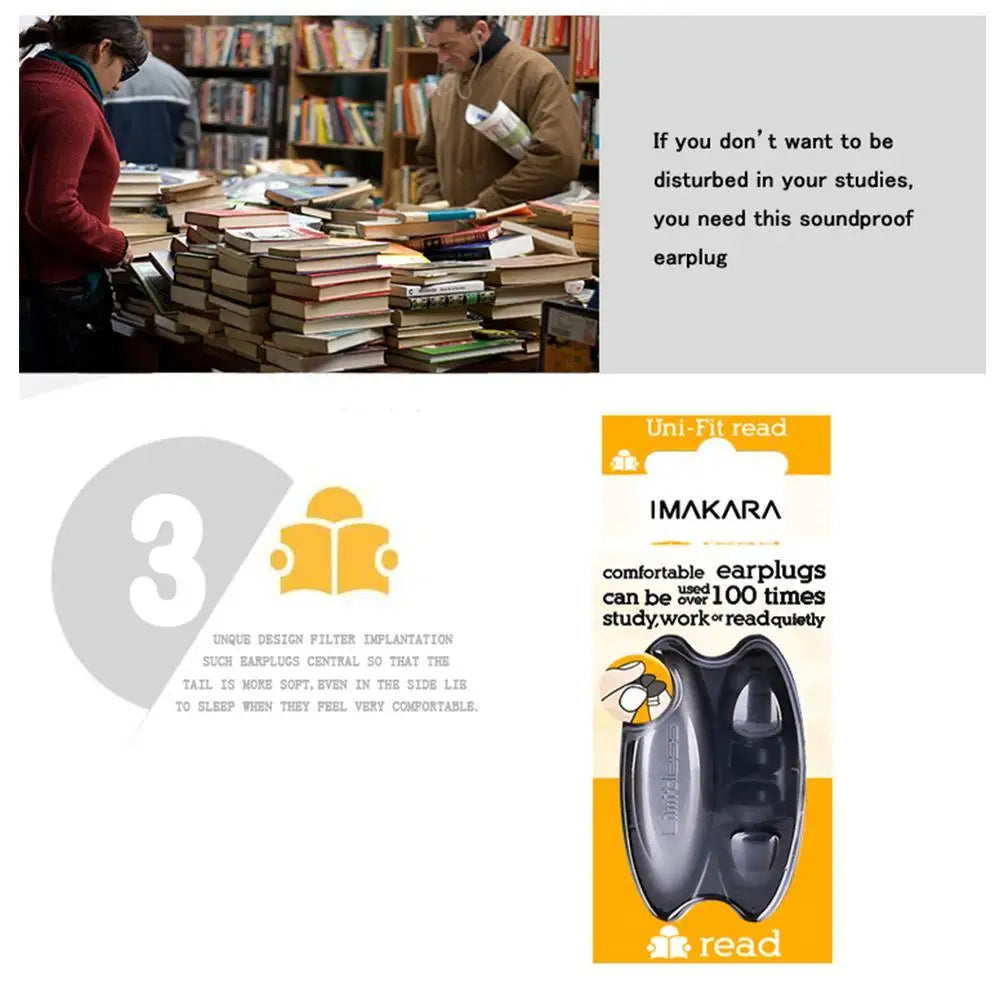 Silicone Noise Reduction Earplugs – Sleep & Soundproof Protection