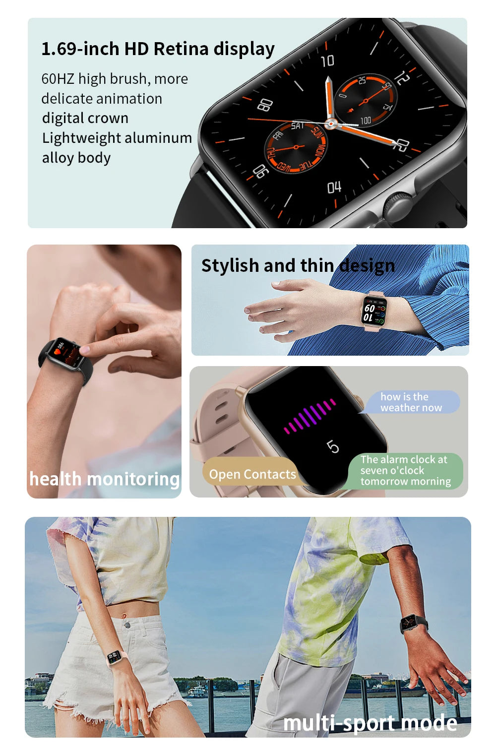 2025 Bluetooth Smart Watch – Fitness & Music
