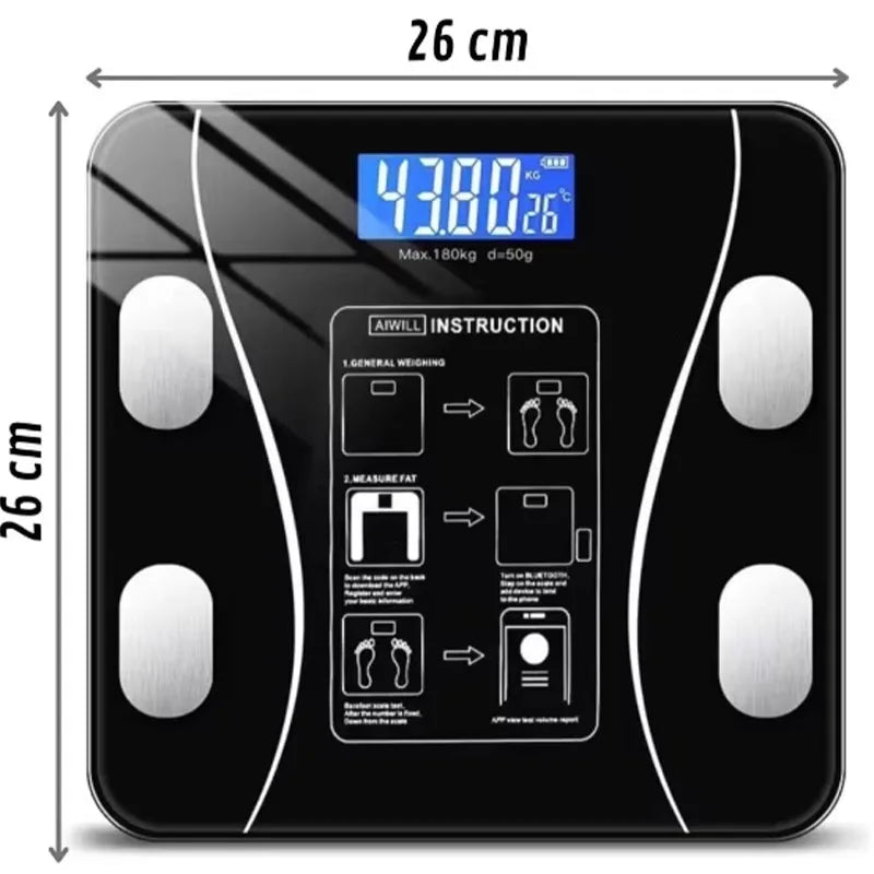 Bluetooth Body Fat Scale – High-Precision Smart Weight Scale with App