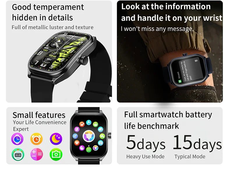2.01" AMOLED Curved Screen Smart Watch