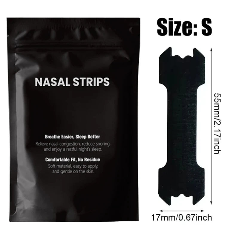 Black Extra Strength Nose Strips – Anti-Snoring