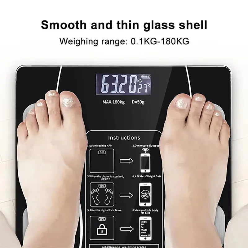 Bluetooth Body Fat Scale – High-Precision Smart Weight Scale with App
