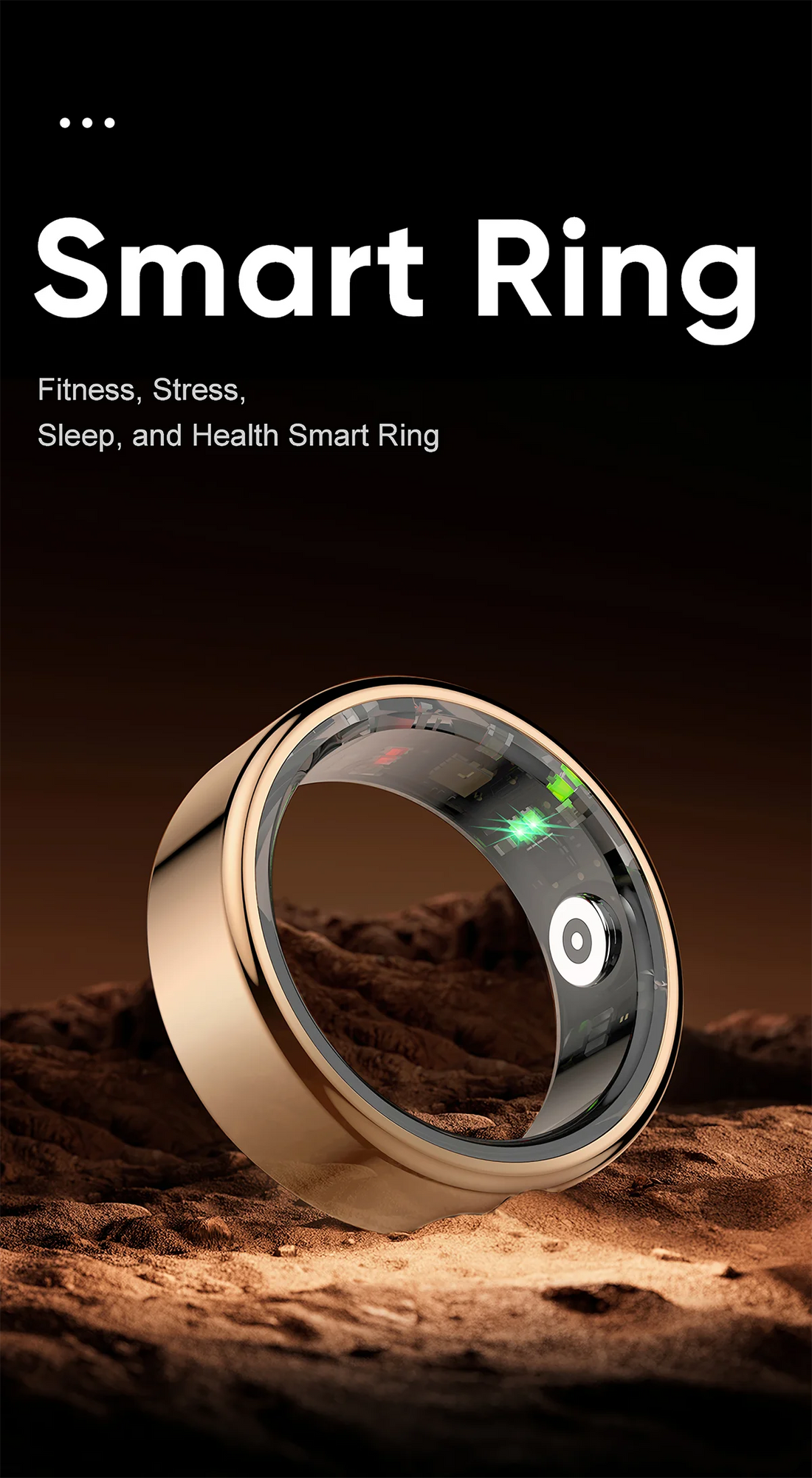 AMZMAX R02 Smart Ring – Fitness Tracker, Multi-Sport Modes, Waterproof
