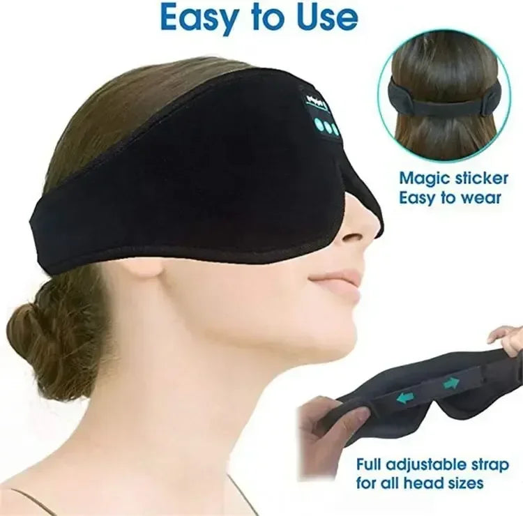 Bluetooth Sleep Headphones Eye Mask – 3D HD Speakers