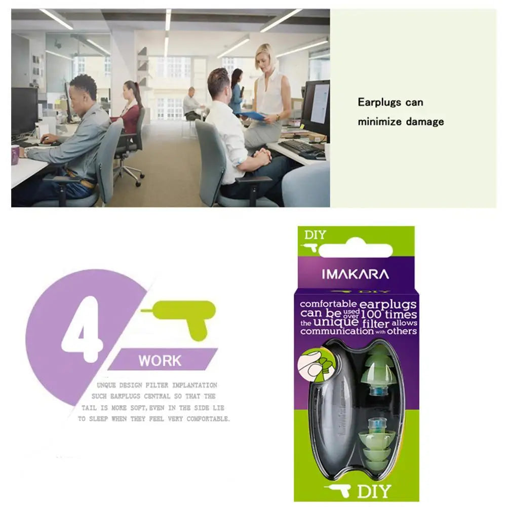 Silicone Noise Reduction Earplugs – Sleep & Soundproof Protection