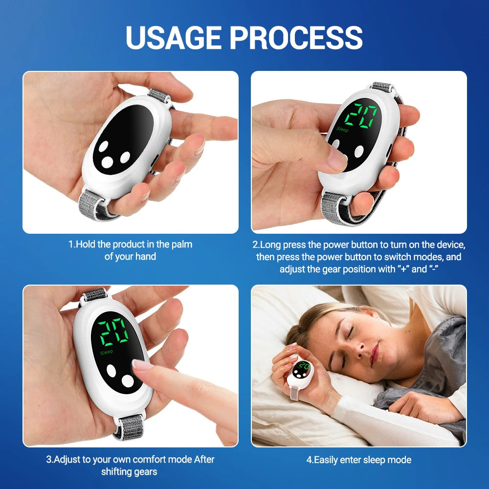 Microcurrent EMS Sleep Aid Device – Insomnia & Anxiety Relief Palm Massager