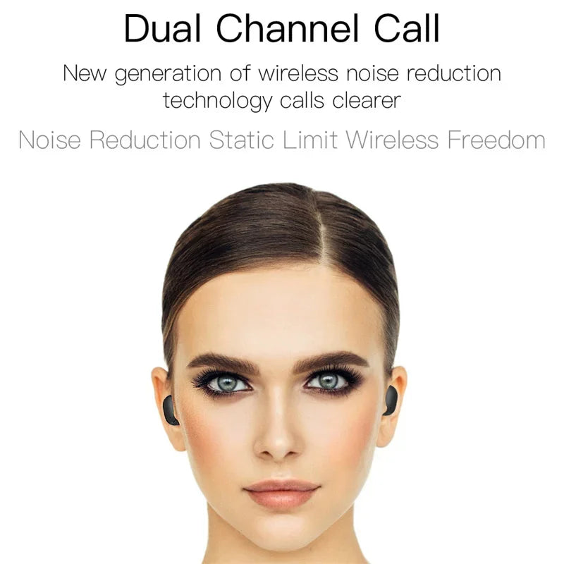 TWS E6S Wireless Bluetooth Earphones By Mic LED Display Stereo Noise Cancelling Headset With Charging Cable For All Smartphone