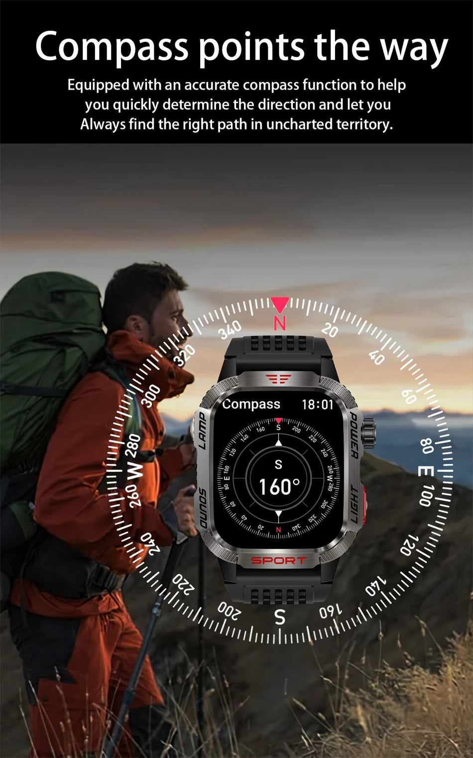 Military GPS Smart Watch – Outdoor Sports Tracker