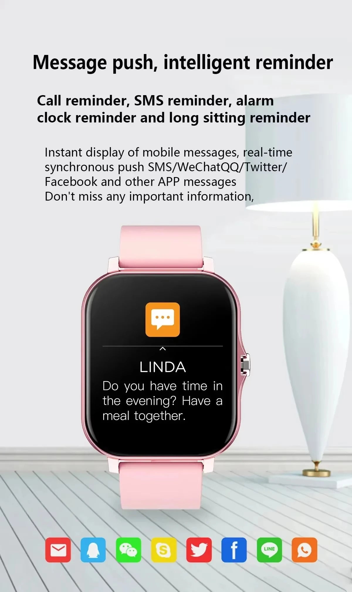 Xiaomi Smart Watch – Fitness & Heart Rate Monitor, Waterproof for Android