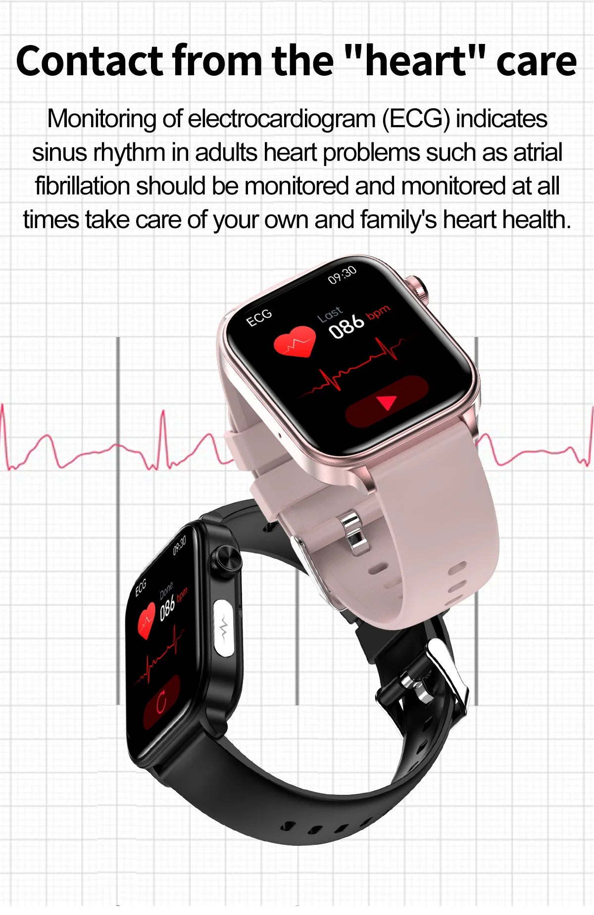 LIGE 2025 Smart Watch – ECG+PPG AI Health Diagnose Tracker for Men & Women