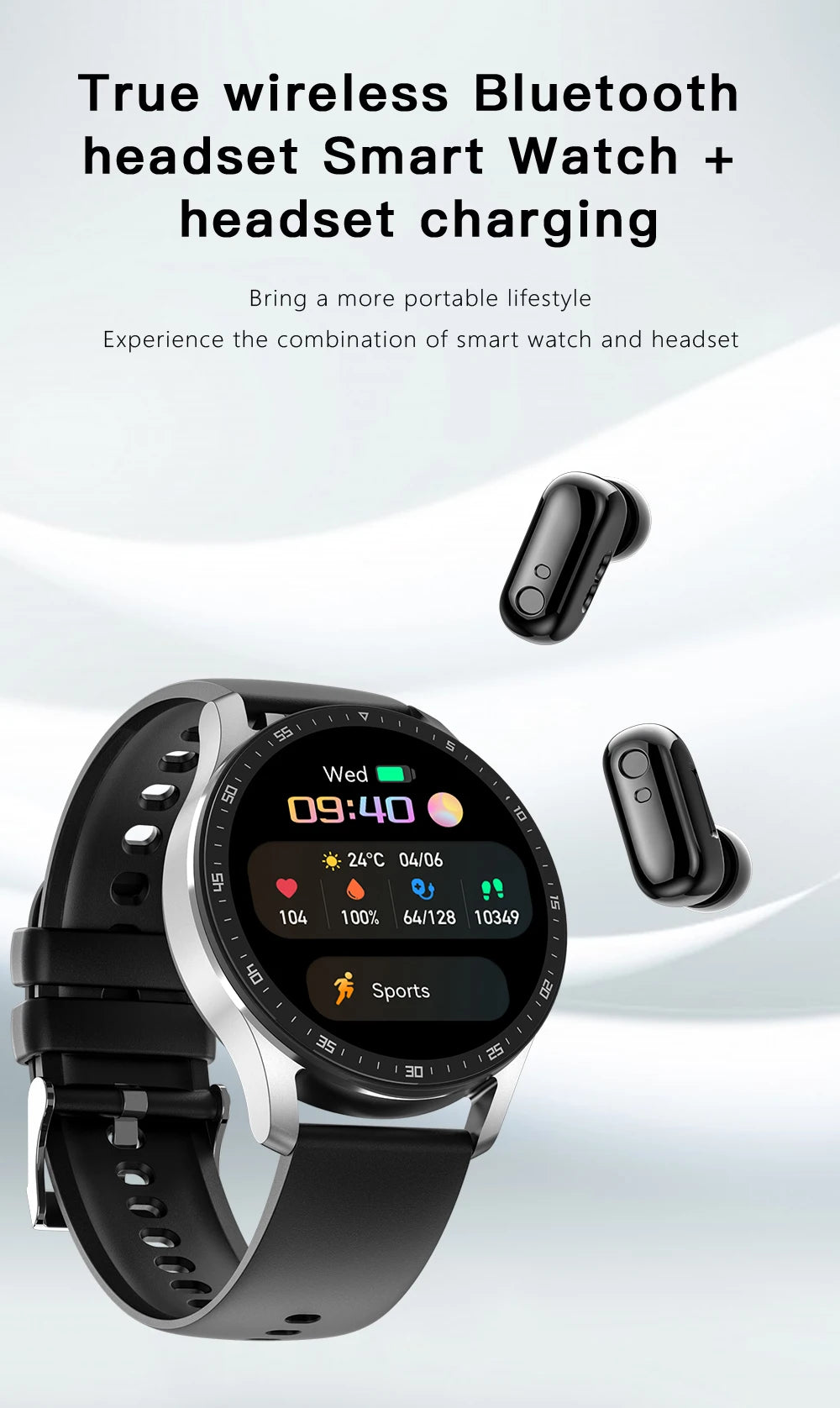 X7 2-in-1 Smart Watch with TWS Earbuds