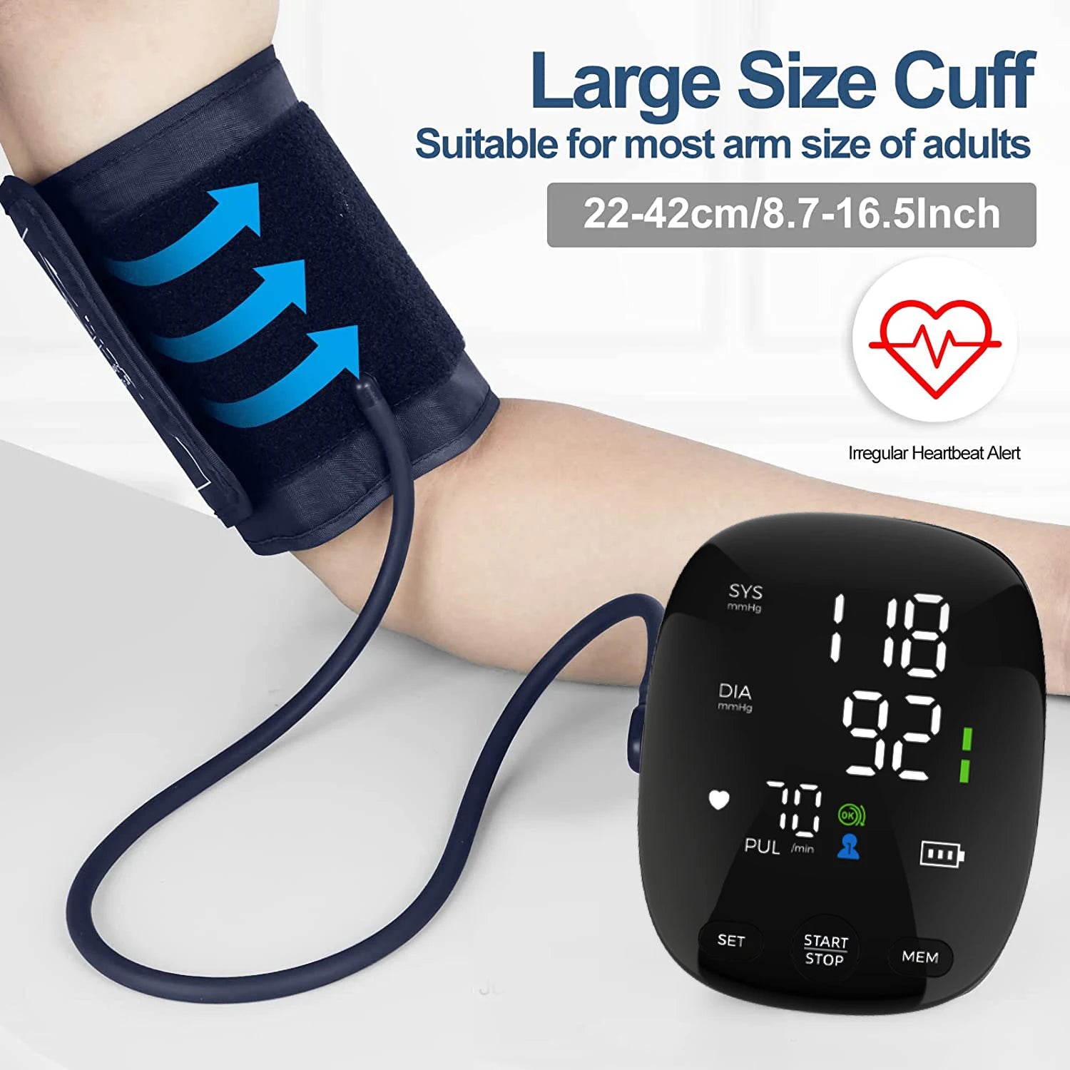 Kingclinic Portable Arm Digital Blood Pressure Monitor