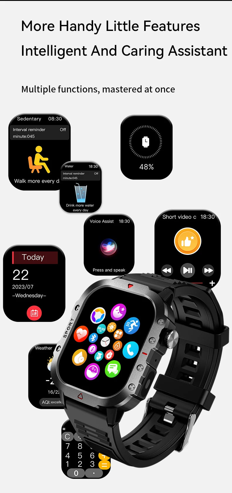 LAXASFIT 2.01" HD Smart Watch