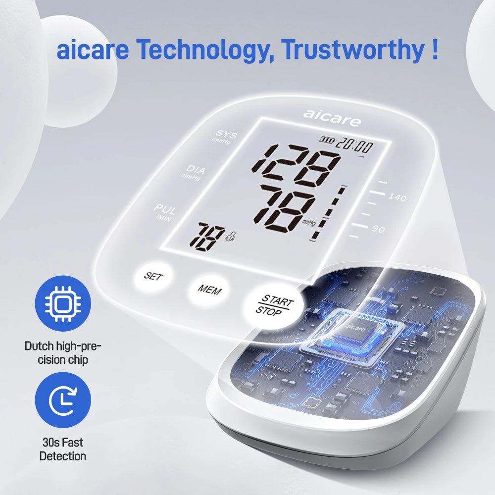 AICARE Automatic Upper Arm Blood Pressure Monitor