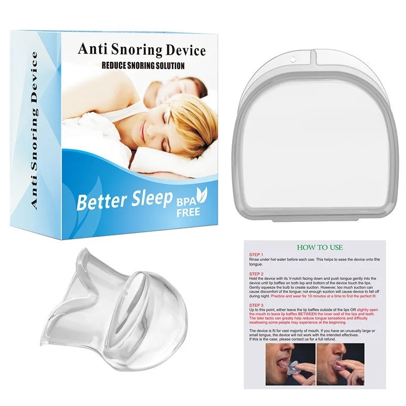 Medical Silicone Anti-Snore Device – Tongue Retainer Mouthpiece