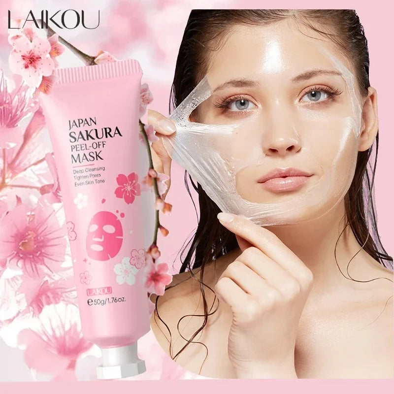 LAIKOU 24K Gold Sakura Peel-Off Face Mask – Anti-Wrinkle & Blackhead Removal