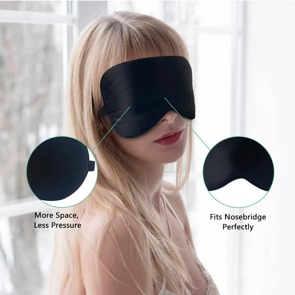 100% Natural Silk Sleep Mask with Adjustable Strap