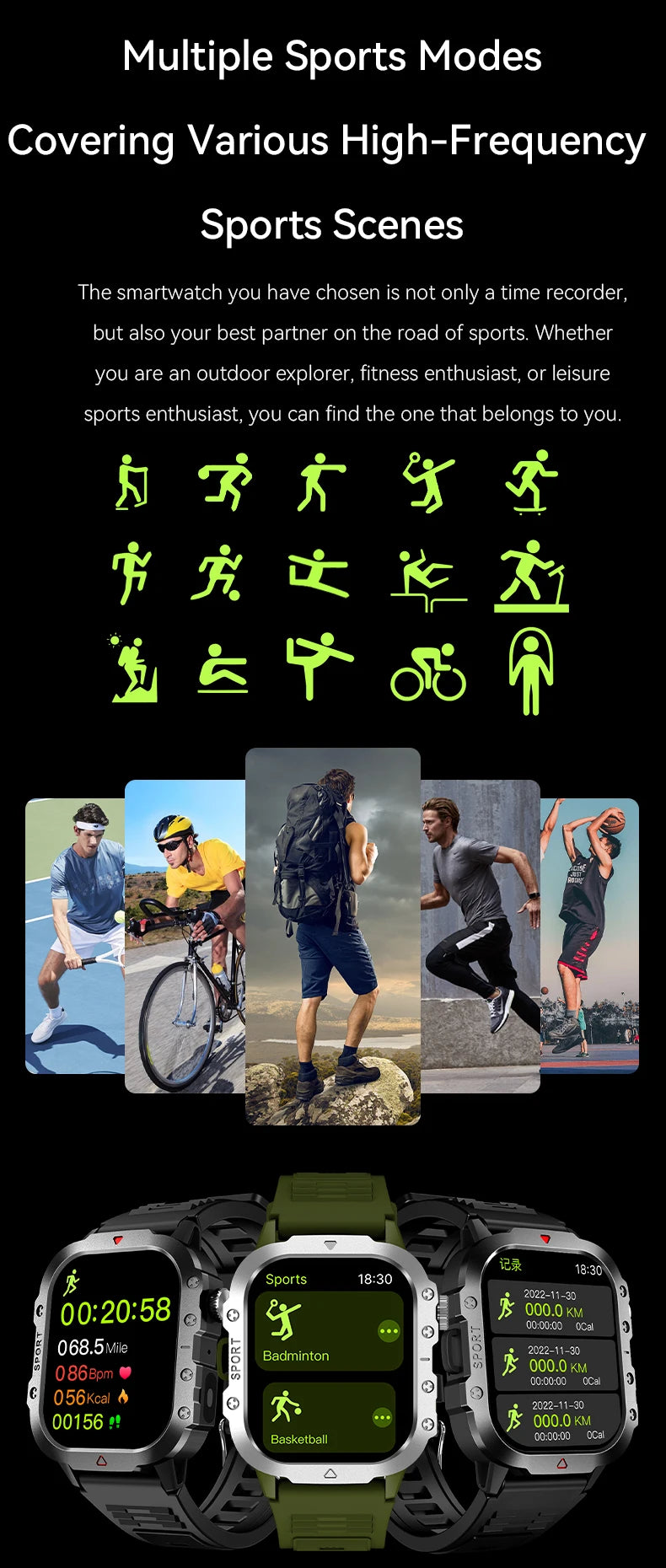 LAXASFIT 2.01" HD Smart Watch