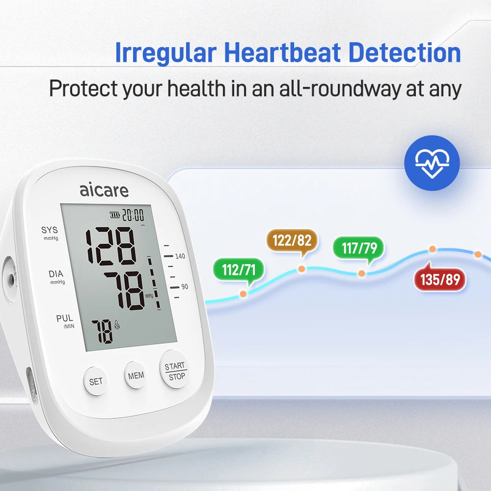 AICARE Automatic Upper Arm Blood Pressure Monitor