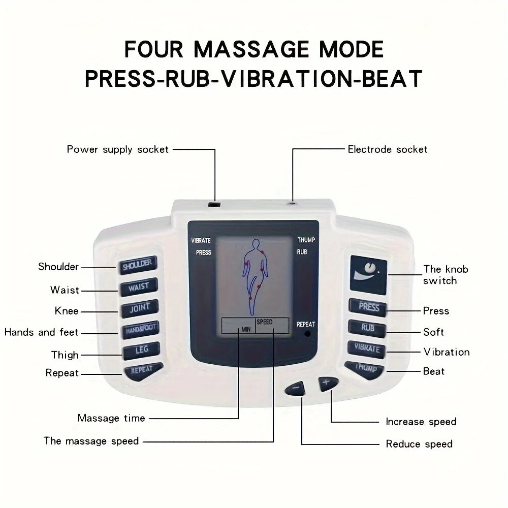 Digital EMS TENS Muscle Stimulator – 8 Modes Therapy & Relaxation Device