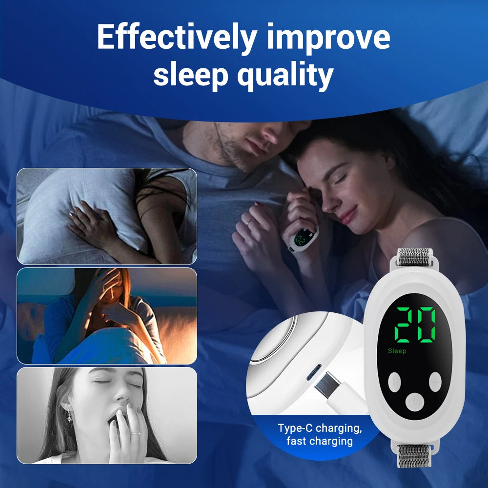 Microcurrent EMS Sleep Aid Device – Insomnia & Anxiety Relief Palm Massager