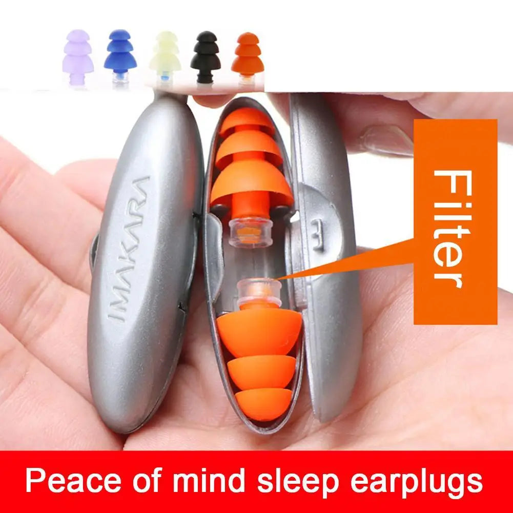 Silicone Noise Reduction Earplugs – Sleep & Soundproof Protection