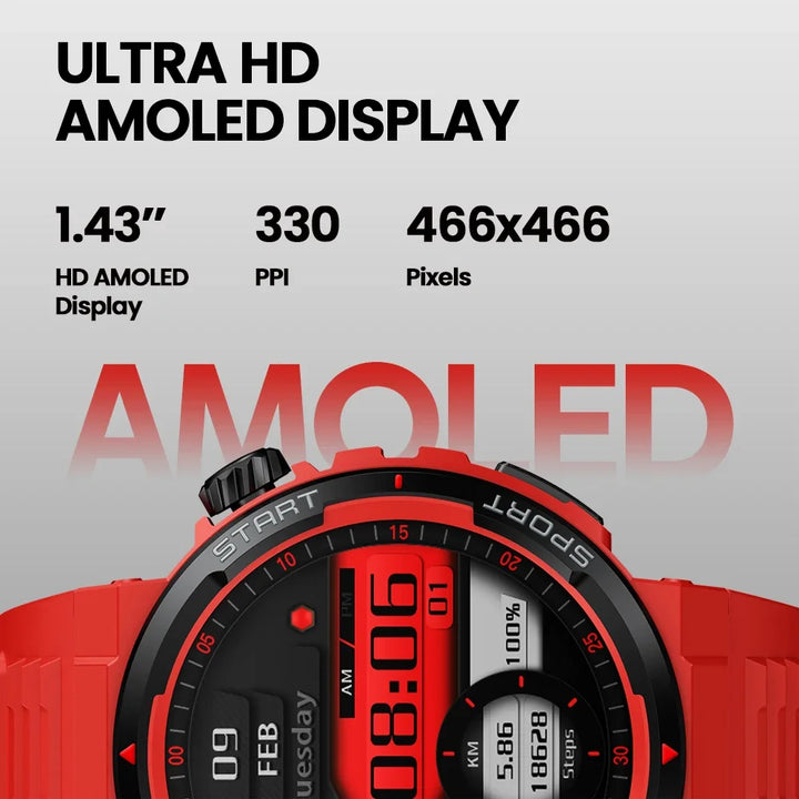 Zeblaze Ares 3 Plus – HD AMOLED Smartwatch