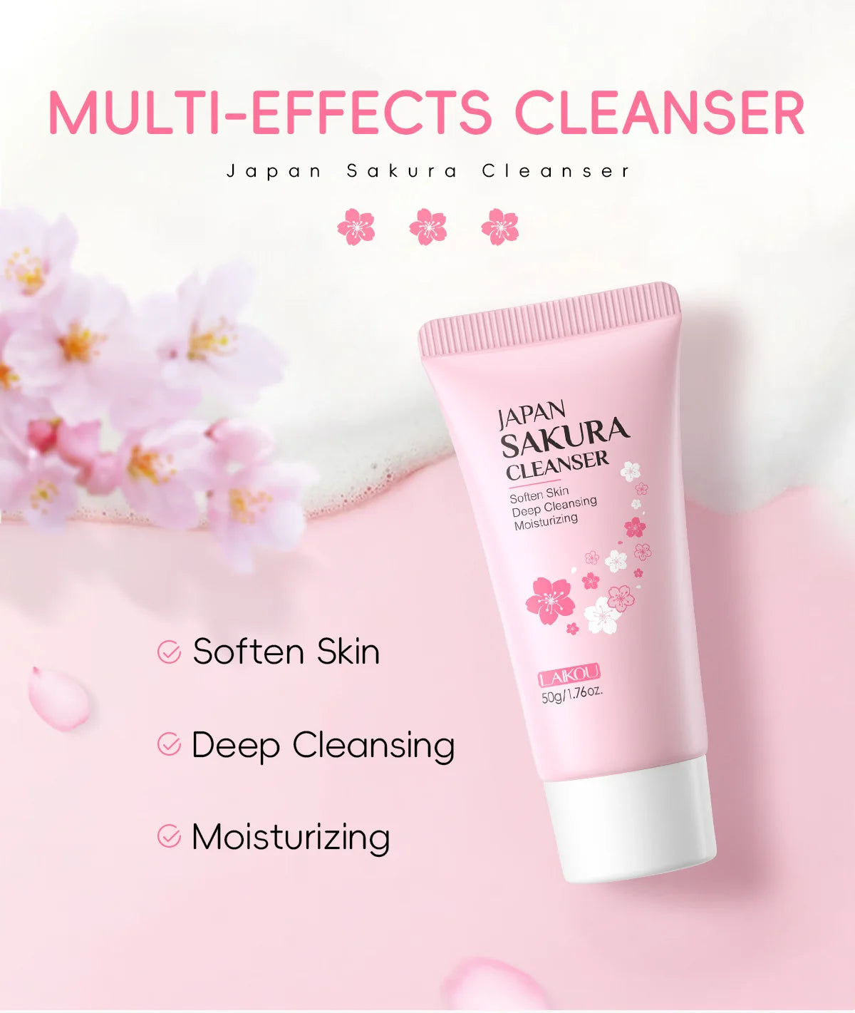 LAIKOU Sakura Gentle Face Cleanser 50g