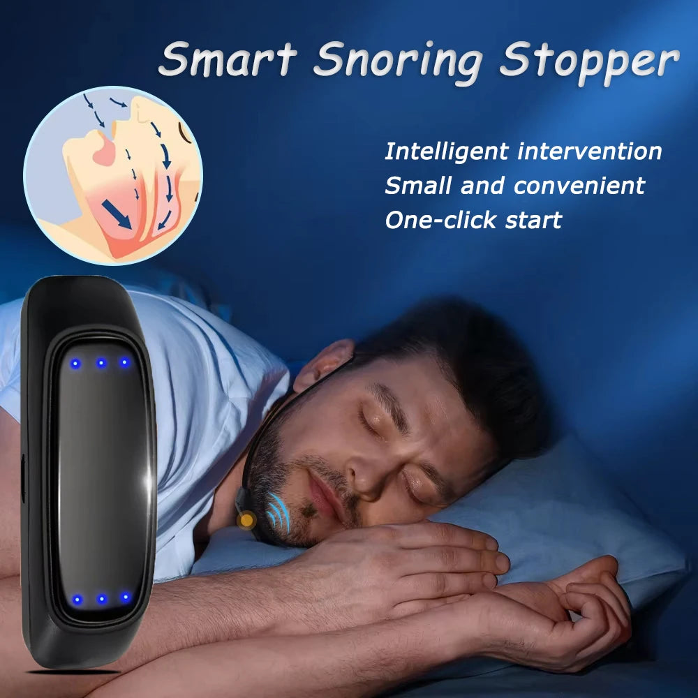 EMS Smart Anti-Snoring Device – USB Rechargeable Sleep Apnea Aid
