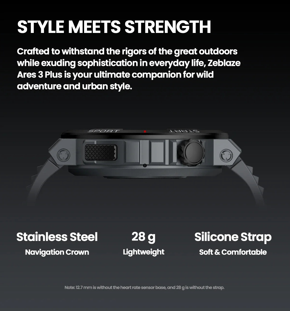 Zeblaze Ares 3 Plus – HD AMOLED Smartwatch