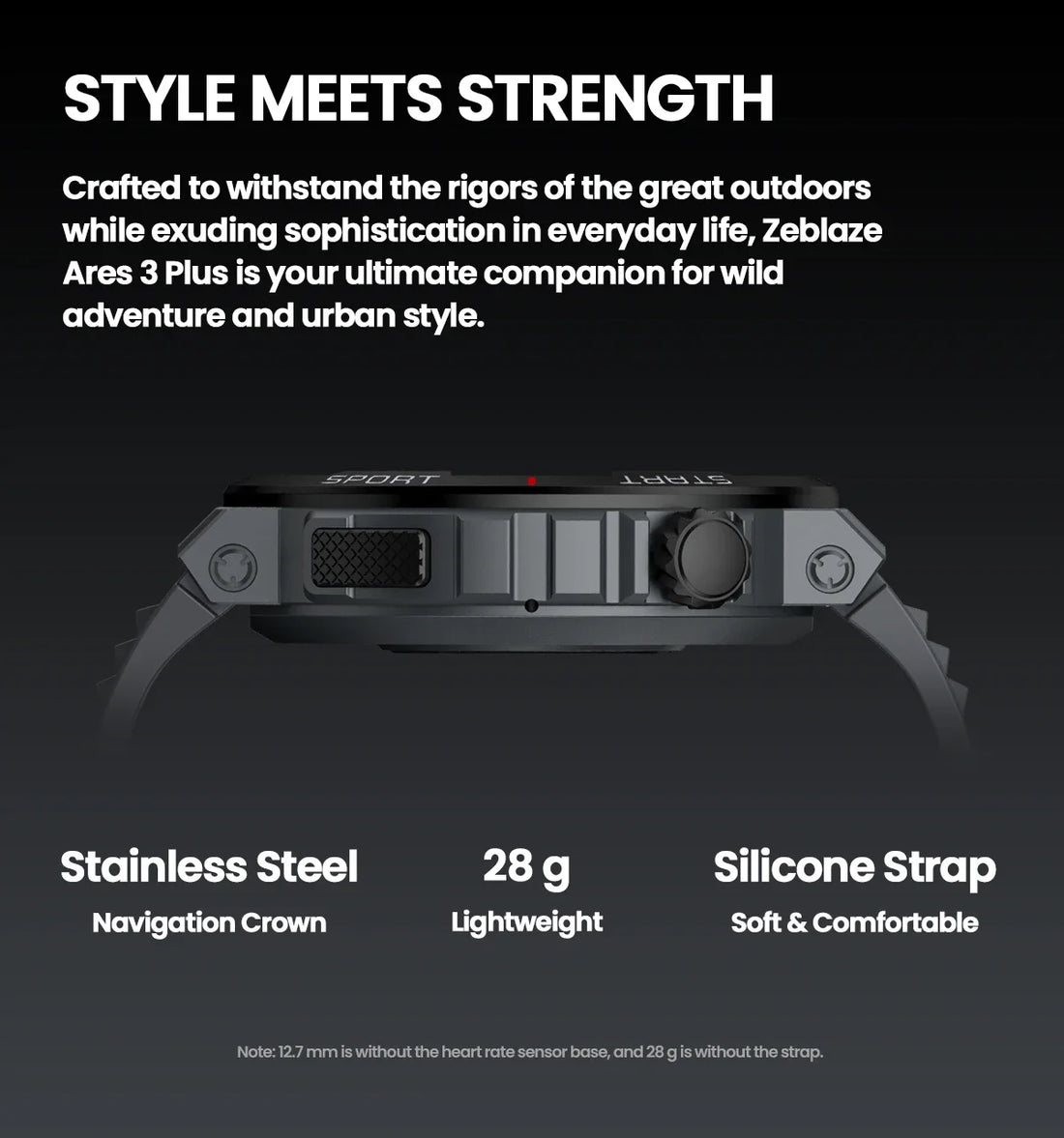 Zeblaze Ares 3 Plus – HD AMOLED Smartwatch