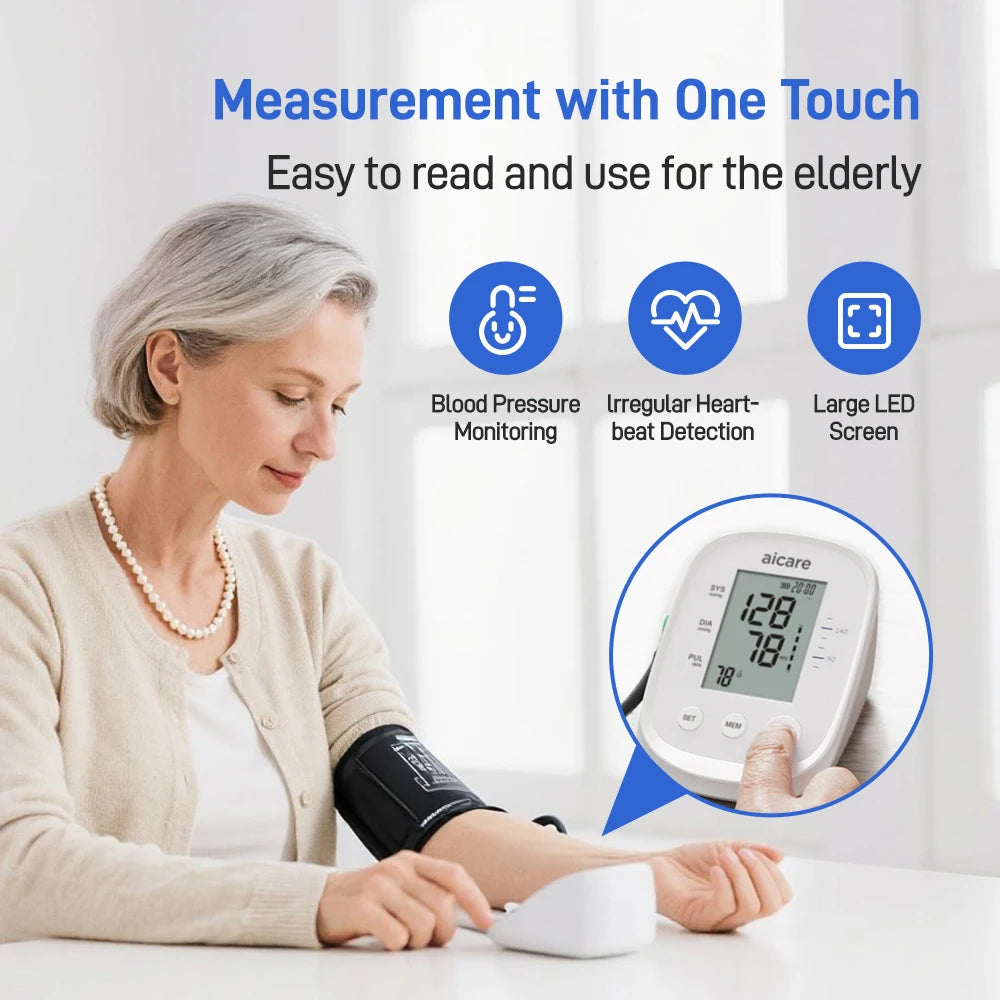 AICARE Automatic Upper Arm Blood Pressure Monitor
