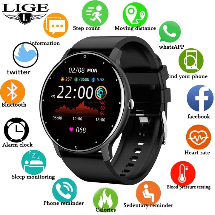 LIGE Full Touch Sport Smart Watch