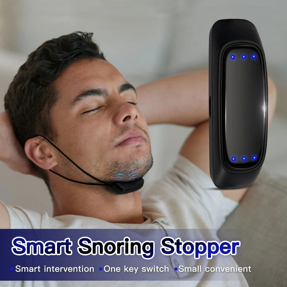 EMS Smart Anti-Snoring Device – USB Rechargeable Sleep Apnea Aid